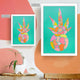 Paradise Pineapple Framed Canvas Tropical Wall Art