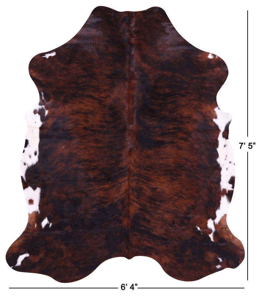 7' 5" X 6' 4" Natural Cowhide Rug C1586