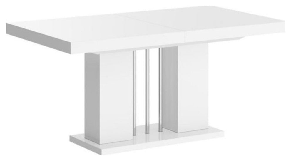 MILOSA Extendable Dining Table, White
