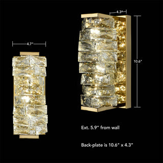 Modern Crystal LED Wall Light Gold