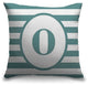 "Letter O - Striped Oval" Outdoor Pillow 20"x20"