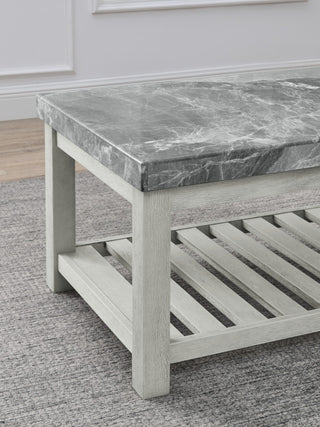 Canova Gray Marble Top Coffee Table