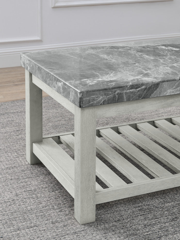 Canova Gray Marble Top Coffee Table