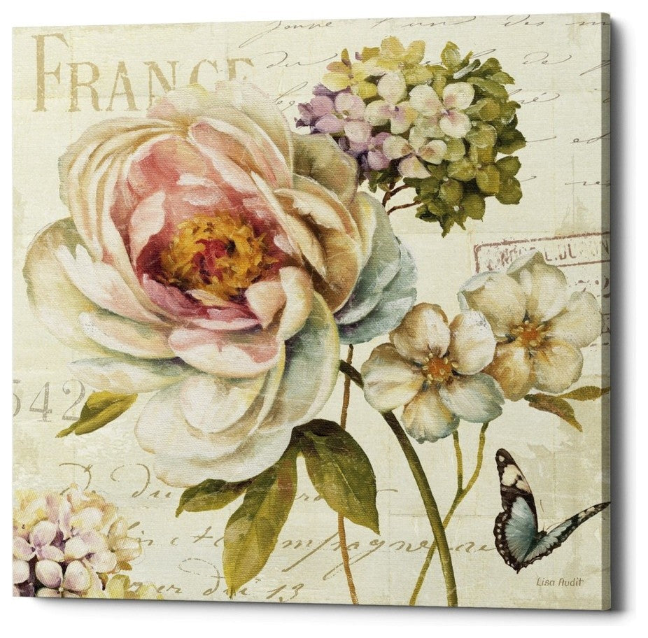Epic Graffiti "Marche de Fleurs III" by Lisa Audit, Giclee Canvas Art, 26"x26"