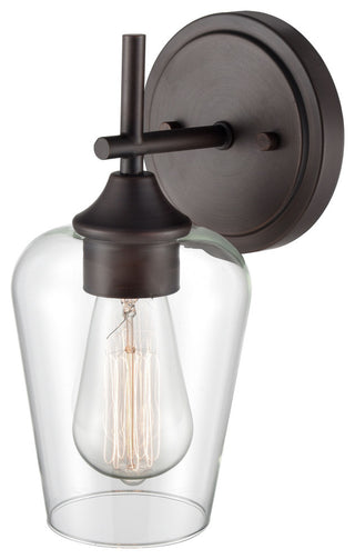 Ashford Collection 1-LIght 5" Rubbed Bronze Bathroom Wall Sconce