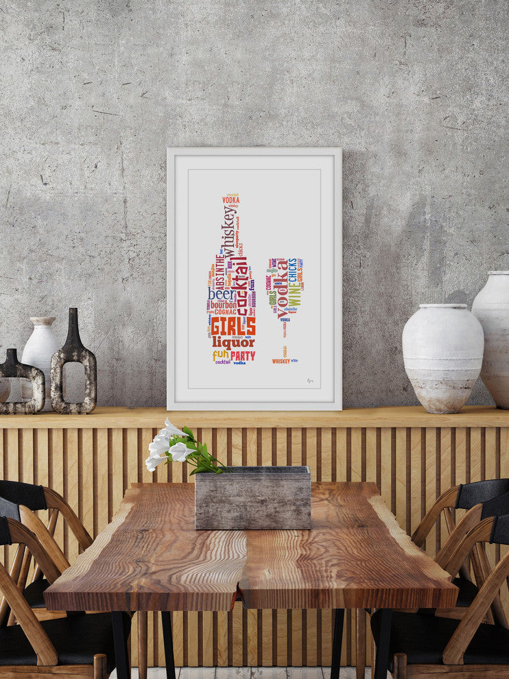 "Girls Liquor" Framed Painting Print, 12"x18"