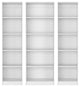 Parwan 3 Piece Living Room Set with 3 Bookcases, White