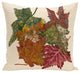 Autumn Leaves Flower Print Pillow, Off White, 18"x18"