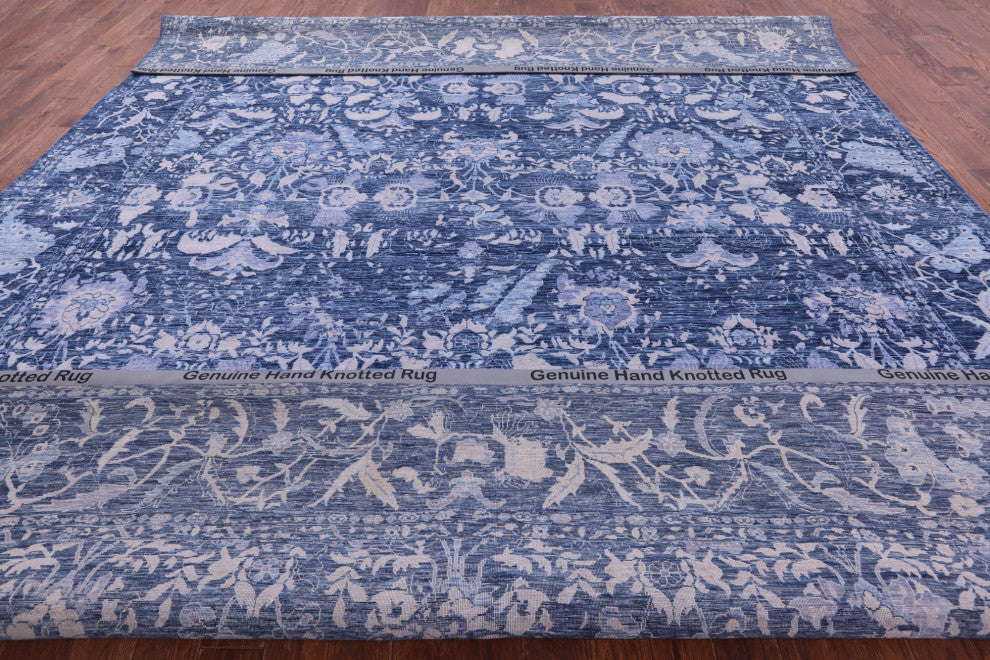 11' 10" X 14' 11" Modern Handmade Wool Rug - Q13048