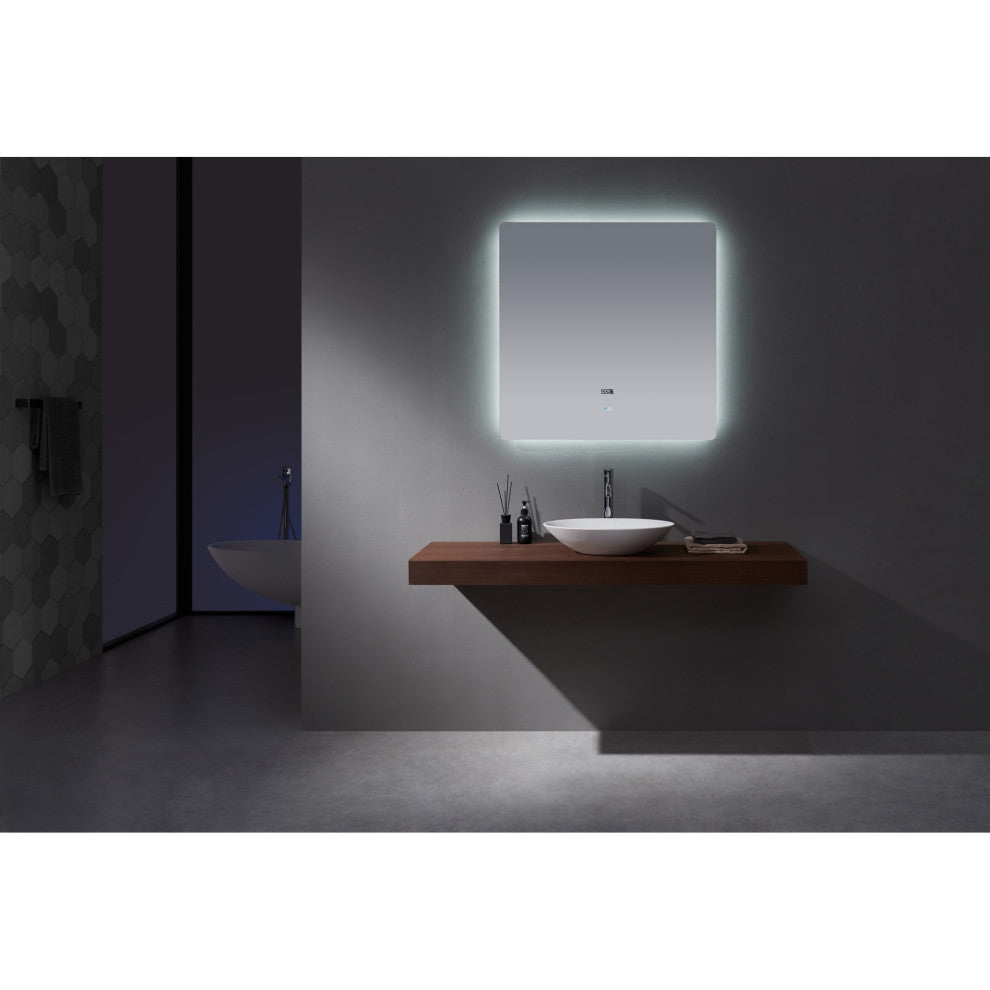 Lugano 36"Wx36"T LED Mirror With Defogger