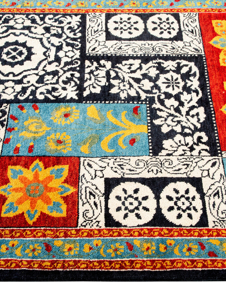 Suzani, One-of-a-Kind Hand-Knotted Area Rug Red, 3' 3 x 5' 3