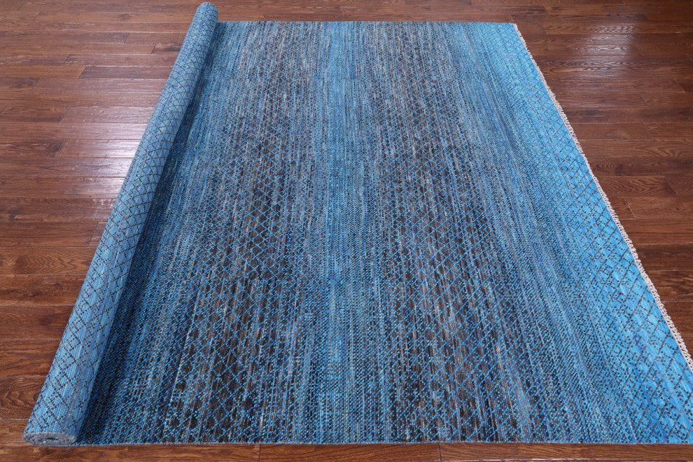 8' 3" X 10' 4" Savannah Grass Hand Knotted Wool Rug - Q13211