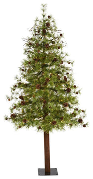 5' Wyoming Alpine Christmas Tree / 100 Clear LED Lights and Pine Cones