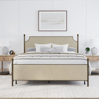 McArthur Metal and Upholstered Bed, Bronze, King