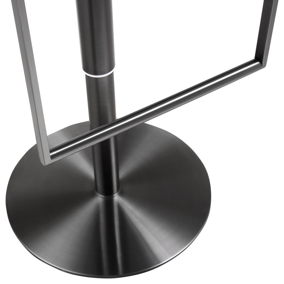 All Black Barstool, PU Black Leather