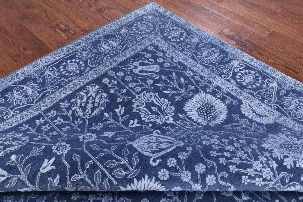 9' 0" X 12' 4" Persian Hand-Knotted Wool & Silk Rug - Q13684