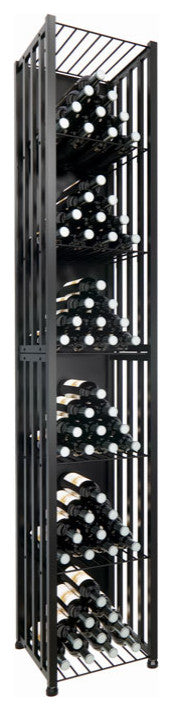 Case and Crate 6 | Metal Bottle Storage | Freestanding Wine Rack, 96 Bottles, Bin