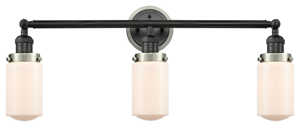 INNOVATIONS 205BK-BPSN-HRSN-G311 3-Light Bath Vanity Light Matte Black