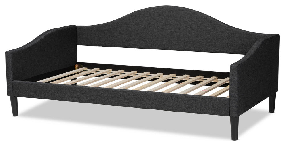 Selena Modern Upholstered Full Size Daybed, Charcoal