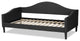 Selena Modern Upholstered Full Size Daybed, Charcoal