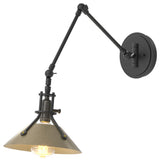 Henry Sconce, Black Finish, Soft Gold Accents