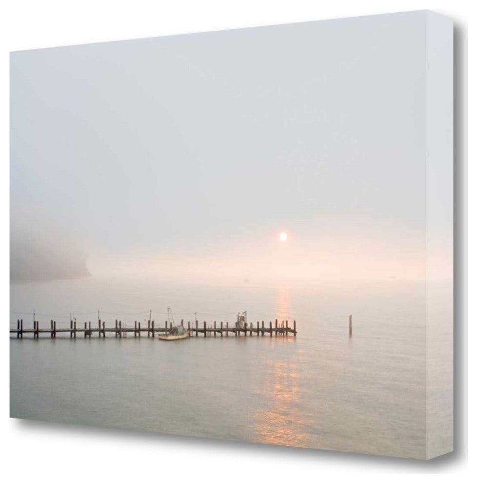 Sunset at the Pier 3 Giclee Wrap Canvas Wall Art
