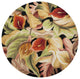HomeRoots 5' Round Wool Black Area Rug