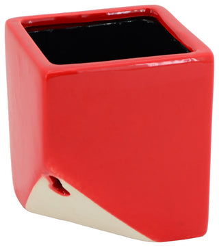 Large Cube Wall Planter, Red
