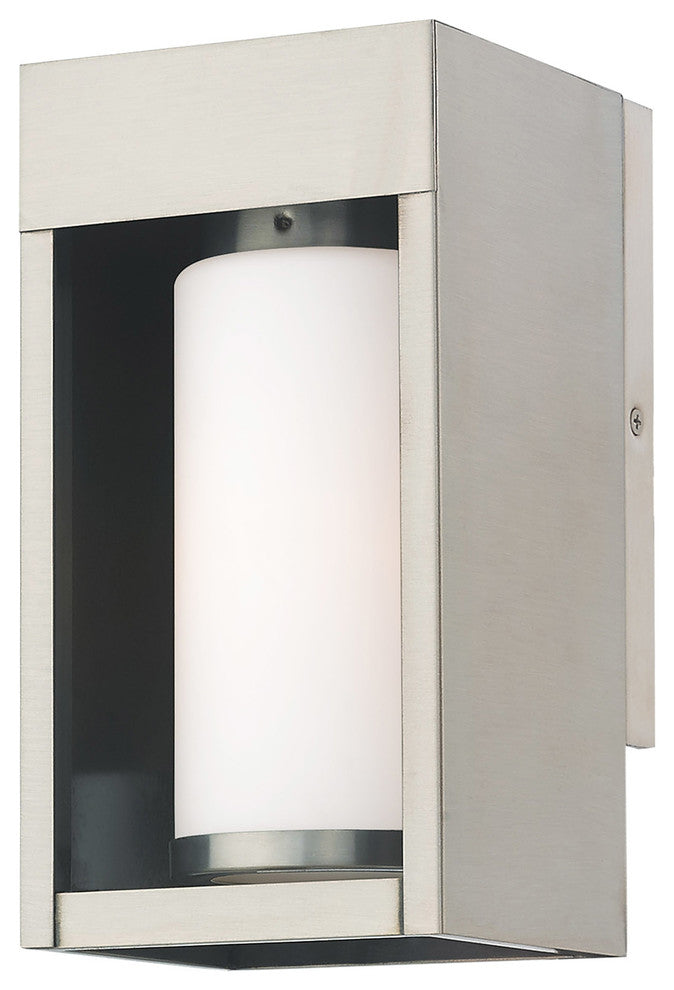 Livex Lighting Brushed Nickel 1-Light Outdoor Wall Lantern