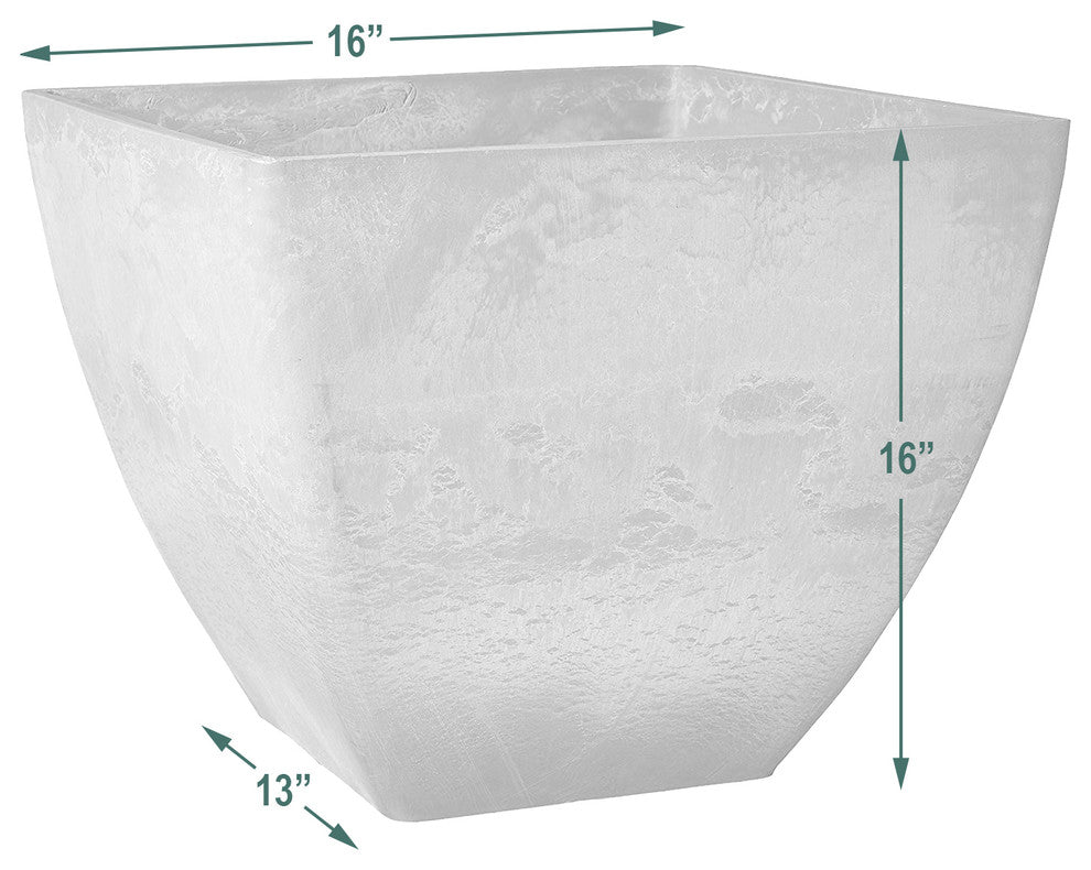 Simplicity Square Pot, Dark Charcoal, Large