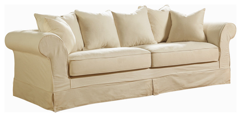 Luna Slipcover Sofa, Vintage Cafe