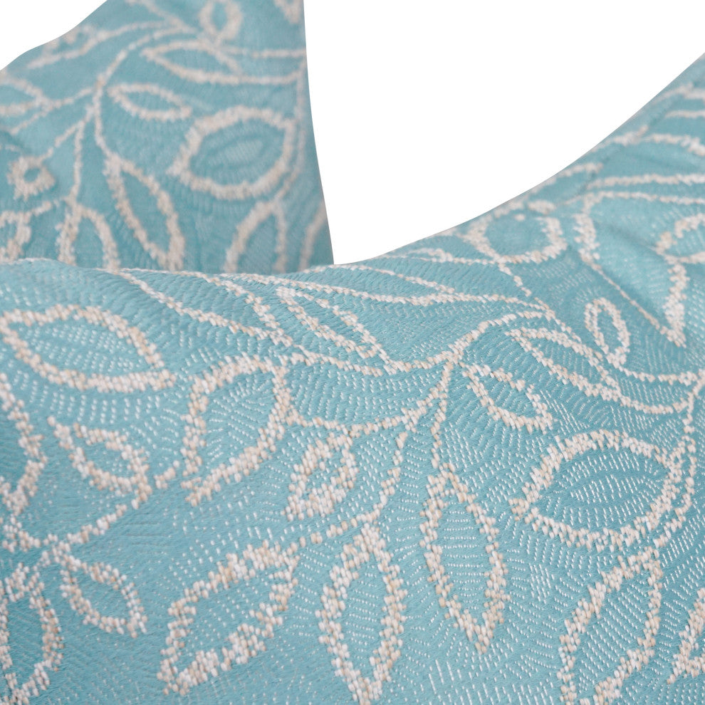 17" Jacquard Throw Pillows With Inserts, Set of 4, Florian Caribb