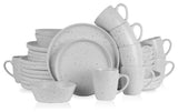 Stone Lain Jade Stoneware 32 Piece Dinnerware Set, White
