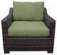 kathy ireland River Brook 6 Piece Wicker Patio Furniture Set, Forest