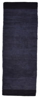 HAND KNOTTED LOOM SILK ECO-FRIENDLY RUG-Runner,Charcoal Black, Contemporary