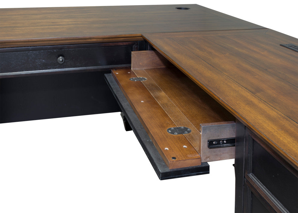 Hartford Wood L-Desk and Return
