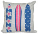Triple Surf, Geometric Print Pillow, Gray, 18"x18"
