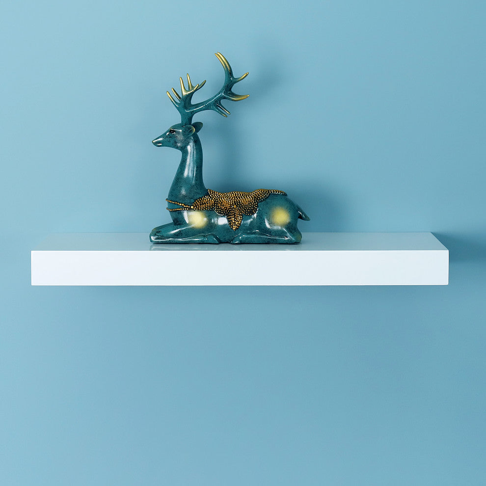 Chicago Floating Wall Shelf, White, 24"
