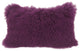 HomeRoots 17" Purple Genuine Tibetan Lamb Fur Pillow With Microsuede Backing