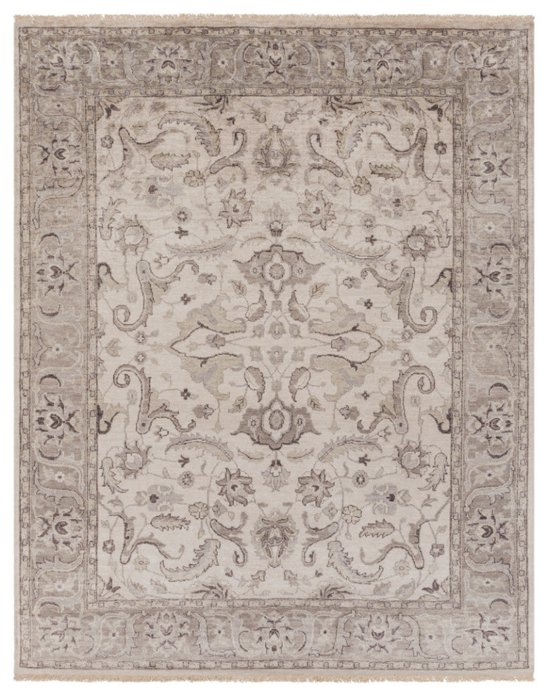 Surya Theodora THO-3003 Traditional Area Rug, Medium Gray, 9' x 13' Rectangle