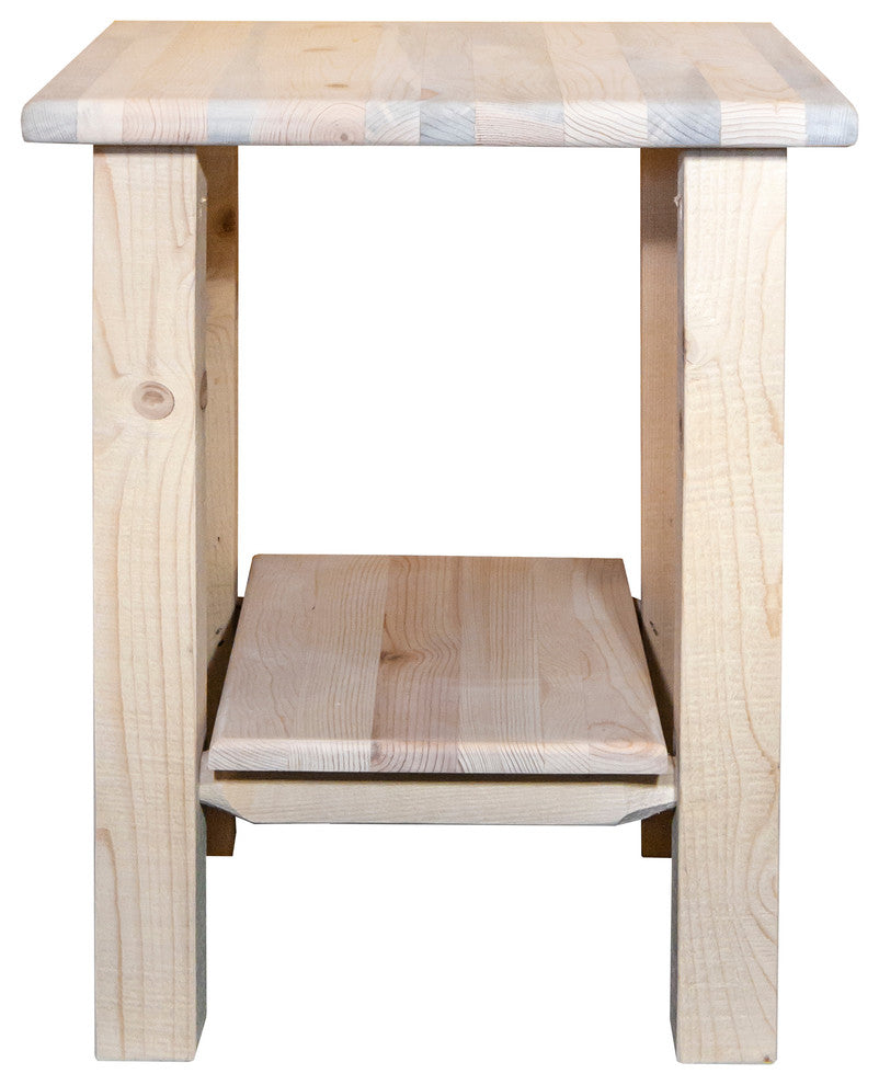 Homestead Collection Nightstand With Shelf, Ready to Finish