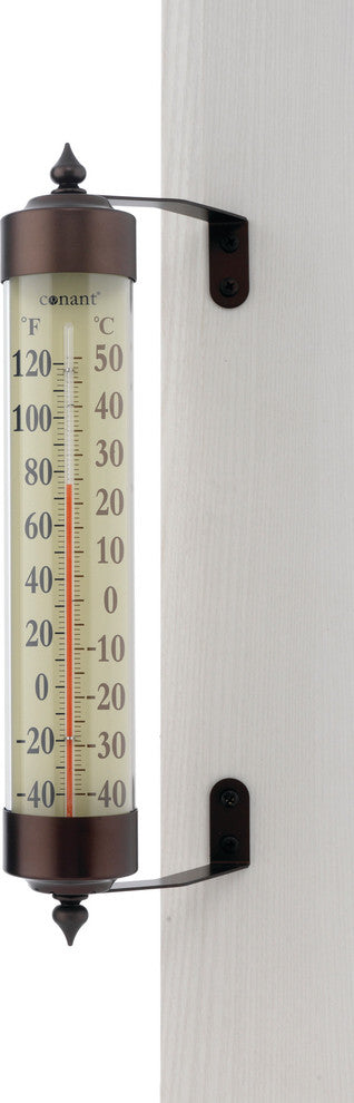 Grande View Thermometer, Bronze Patina