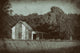 Patriotic Barn in Field Vintage Black and White Framed Photo Wall Art Print, Red Oak, 12" X 16"