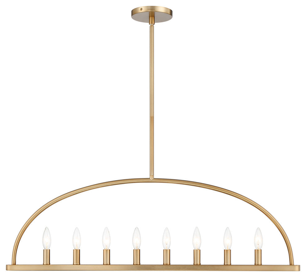 Abbott 8-Light Traditional Chandelier, Vibrant Gold