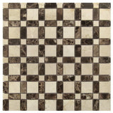 Checker Blend Emperador Mosaic, Sample