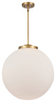 Beacon Pendant, Brushed Brass, Matte White, Matte White