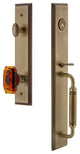 Carre' 1-Piece Dummy Handleset, C Grip and Baguette Amber Knob, 848815