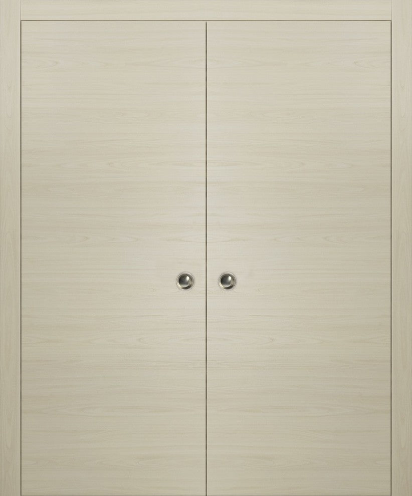 Sliding Double Pocket Closet Doors 60 x 80 | Planum 0010 Milk Ash