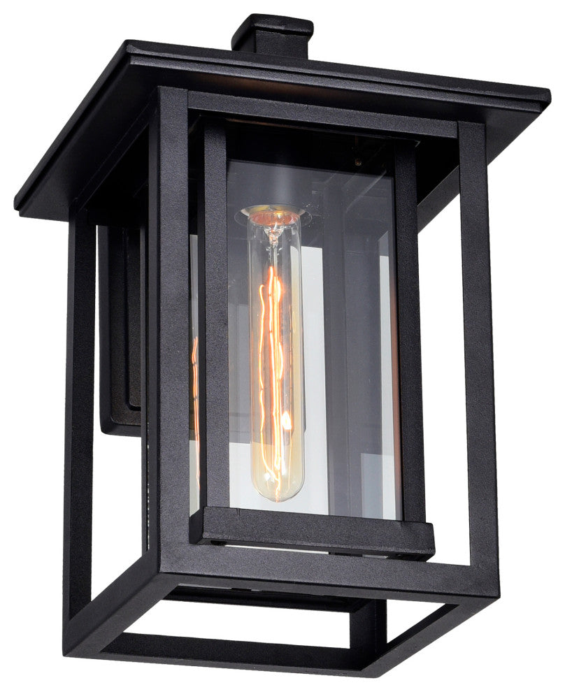 Winfield 1 Light Black Outdoor Wall Light