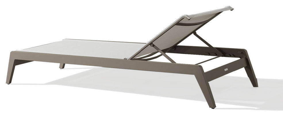 Graphite Aluminum Frame Sun Lounger, Andrew Martin Harlyn